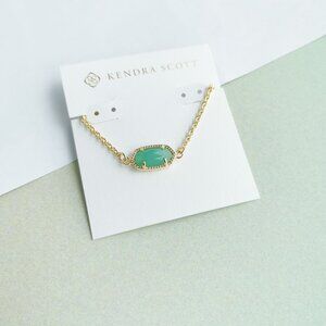 Kendra Scott Elaina Chalcedony Glass Adjustable Chain Bracelet - Gold